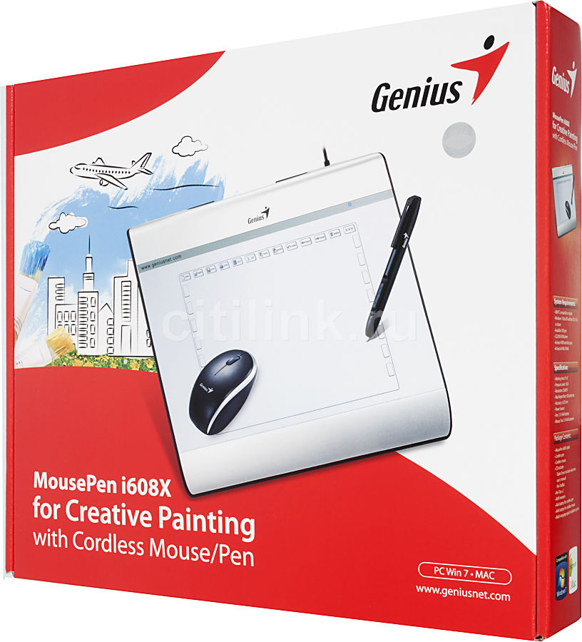 Графический планшет genius mousepen i608x обзор