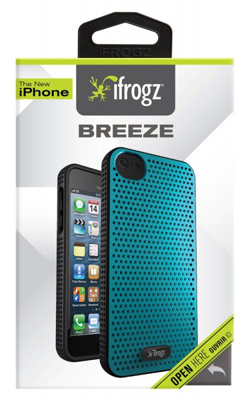 Чехол (клип-кейс) IFROGZ Breeze (IP5BZ-TLBK), для Apple iPhone 5, голубой